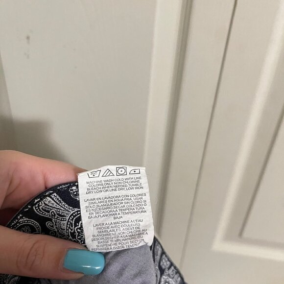 Lee Womens Dark Wash Cuffed Mid Rise Flap Button Pocket Stretch Jean Shorts 16 - Picture 6 of 7